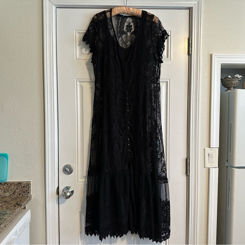 Black Lace Torrid Dress Sz 0